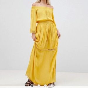 NWT ASOS Boohoo Off the Shoulder Maxi Dress